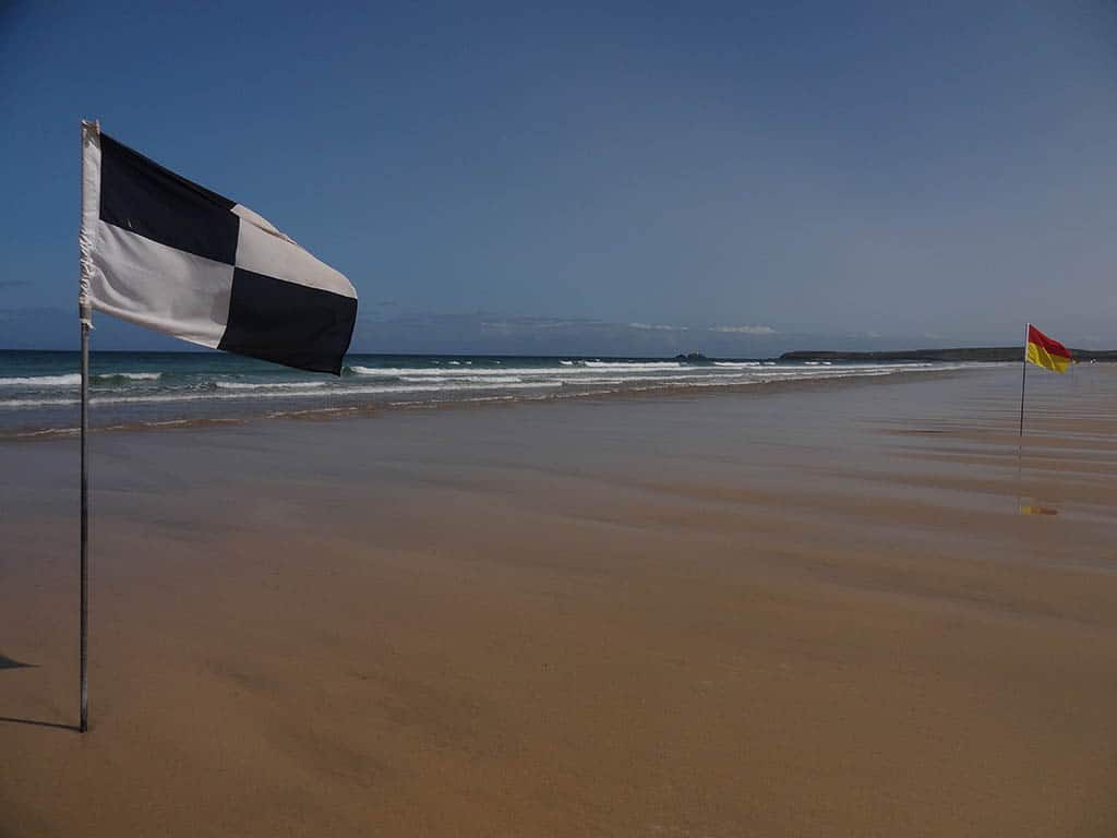 Beach Safety Flags - Hayle beach, Cornwall