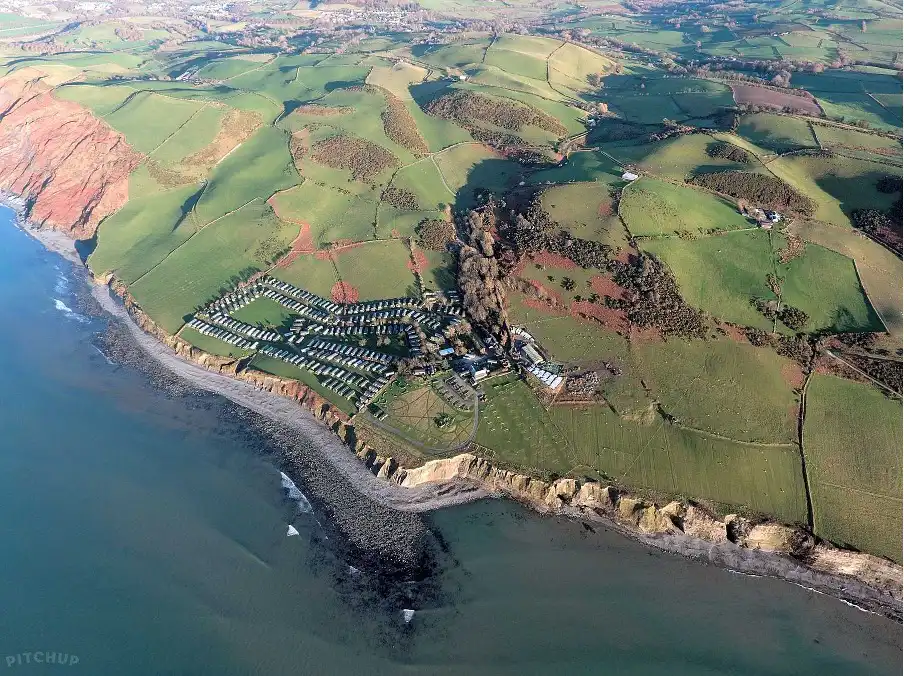 Aerial view of Morfa Bychan Holiday Park