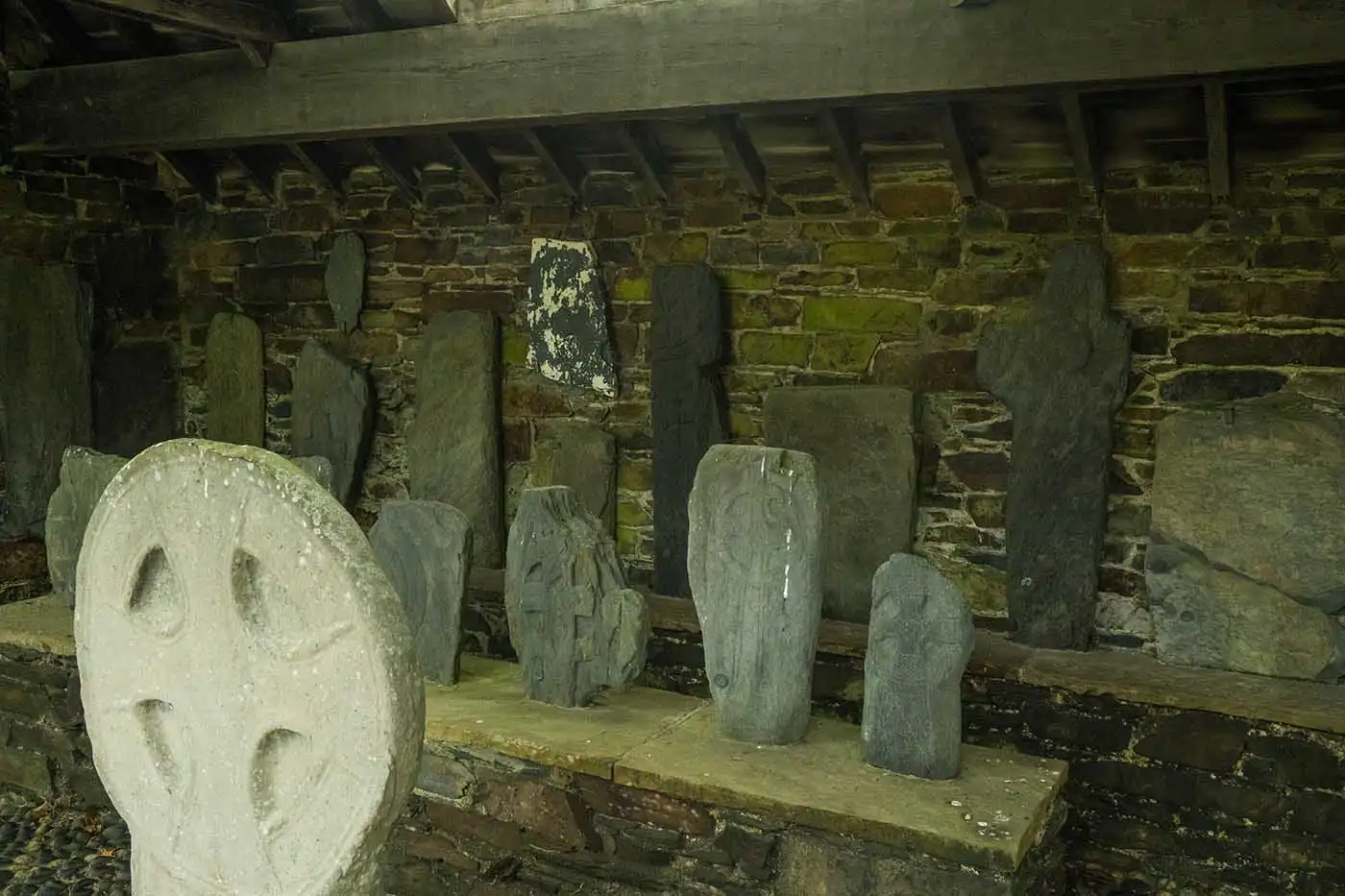 Celtic crosses at Maughold Church