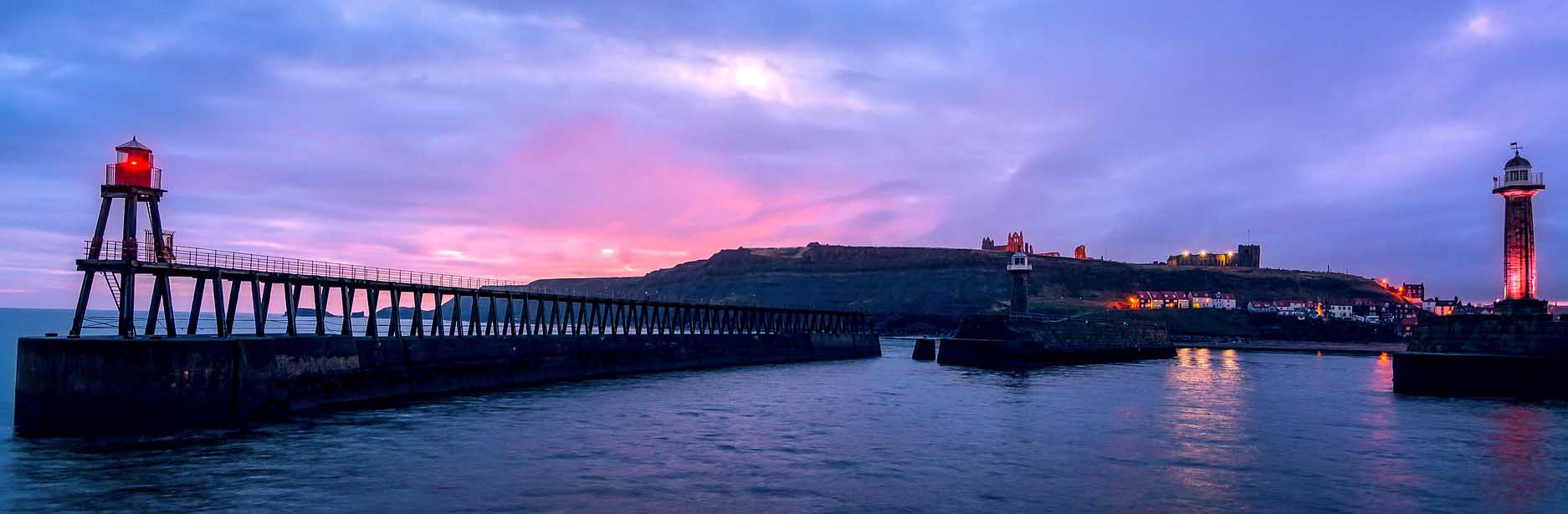 Whitby harbour pier, North Yorkshire