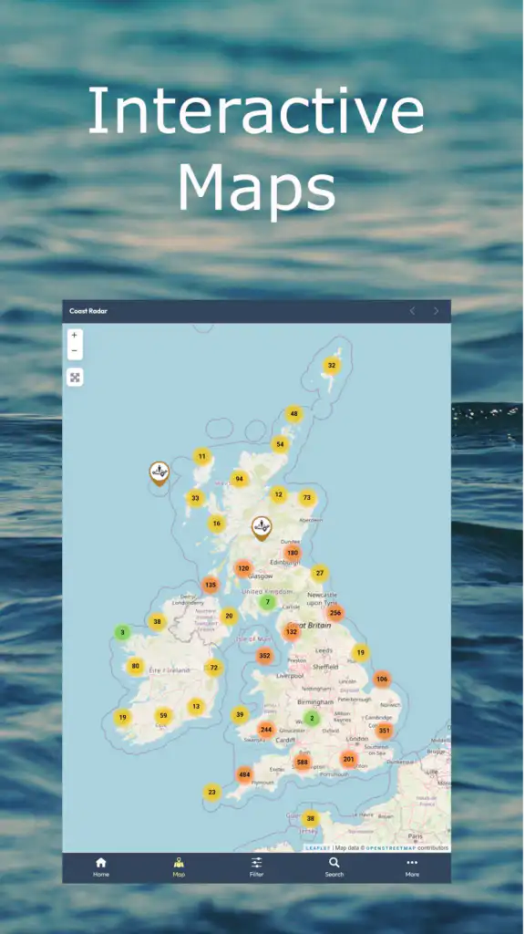 Interactive coast maps
